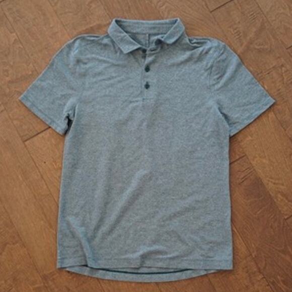 Lululemon Evolution Short-Sleeve Polo Shirt Green Mens Size M - Picture 1 of 4